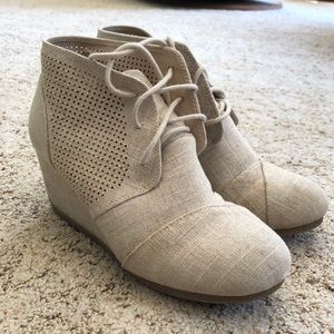 Cream colored booties
